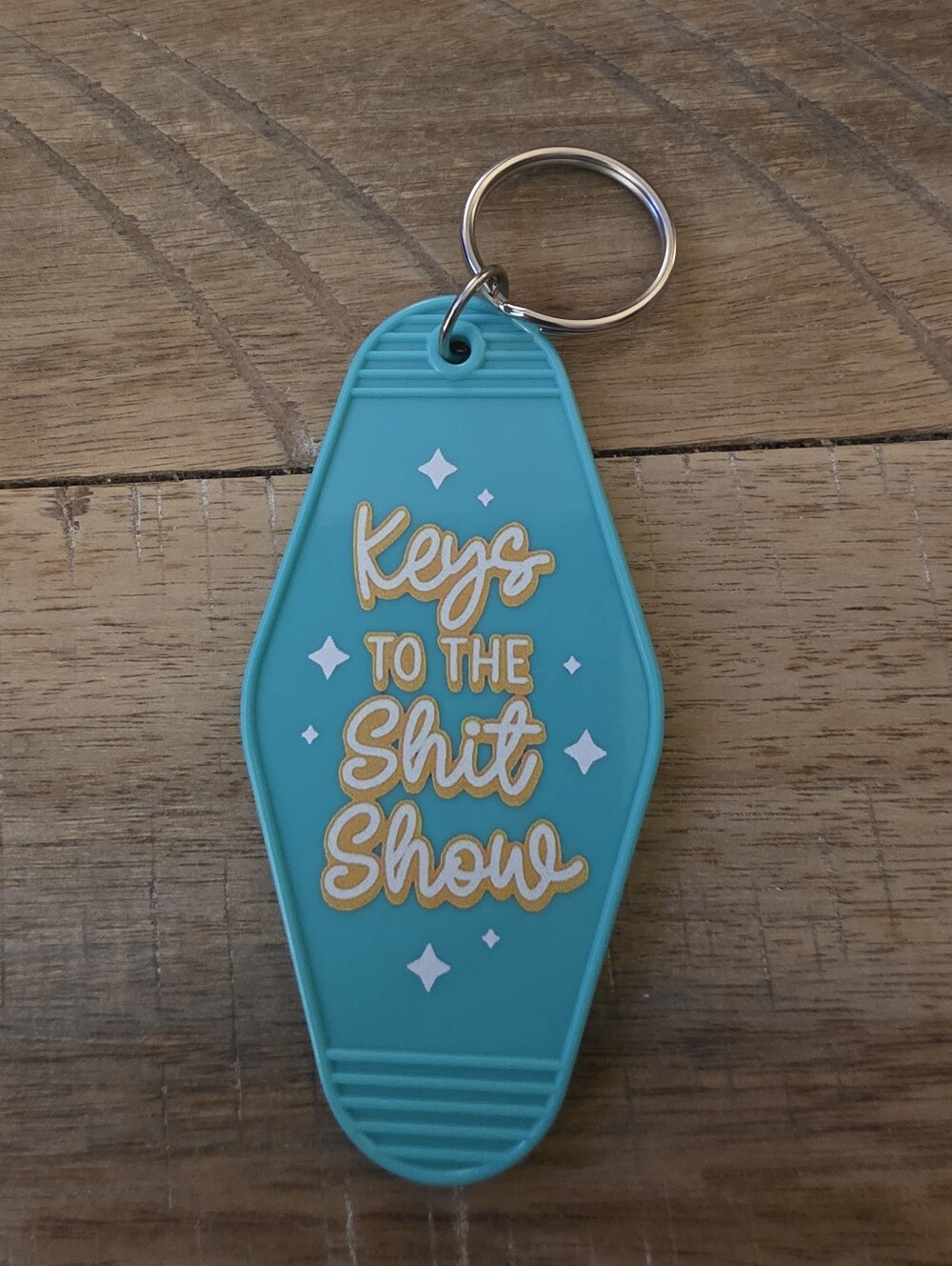 Teal 'Keys to the Shit Show' Novelty Keychain - Unbranded